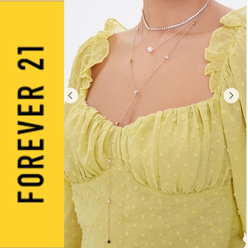 Forever 21 layered drop necklace
